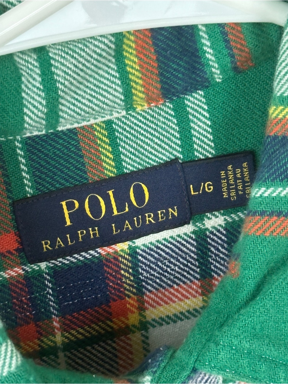 Polo by Ralph Lauren Green Plaid Button-Down Shirt 100% cotton